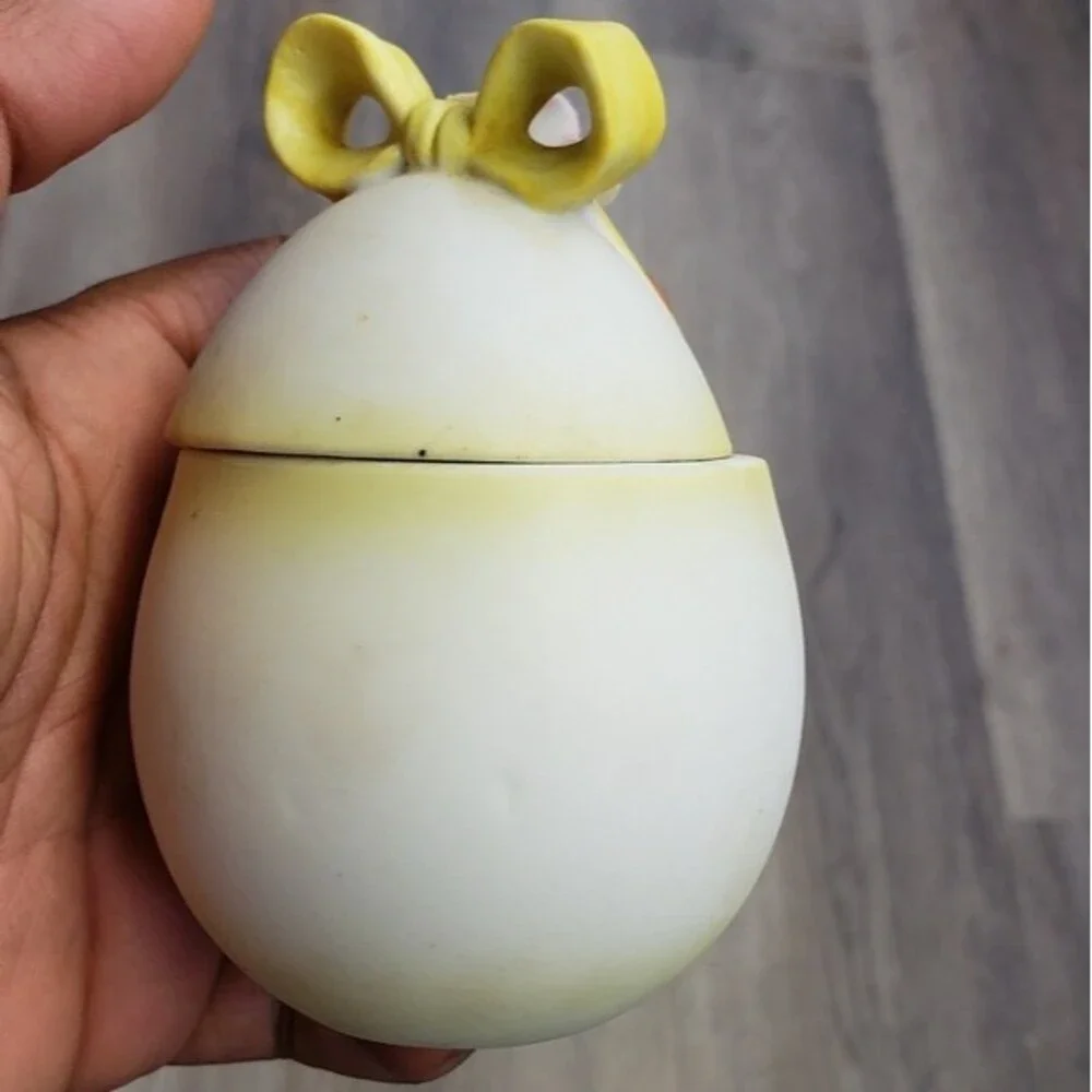 Vintage Lefton China Bisque Porcelain Egg